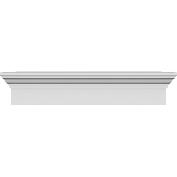 Ekena Millwork 76" Bottom Width x 79 1/2" Top Width x 6"H x 1"P Traditional Crosshead CRH06X76